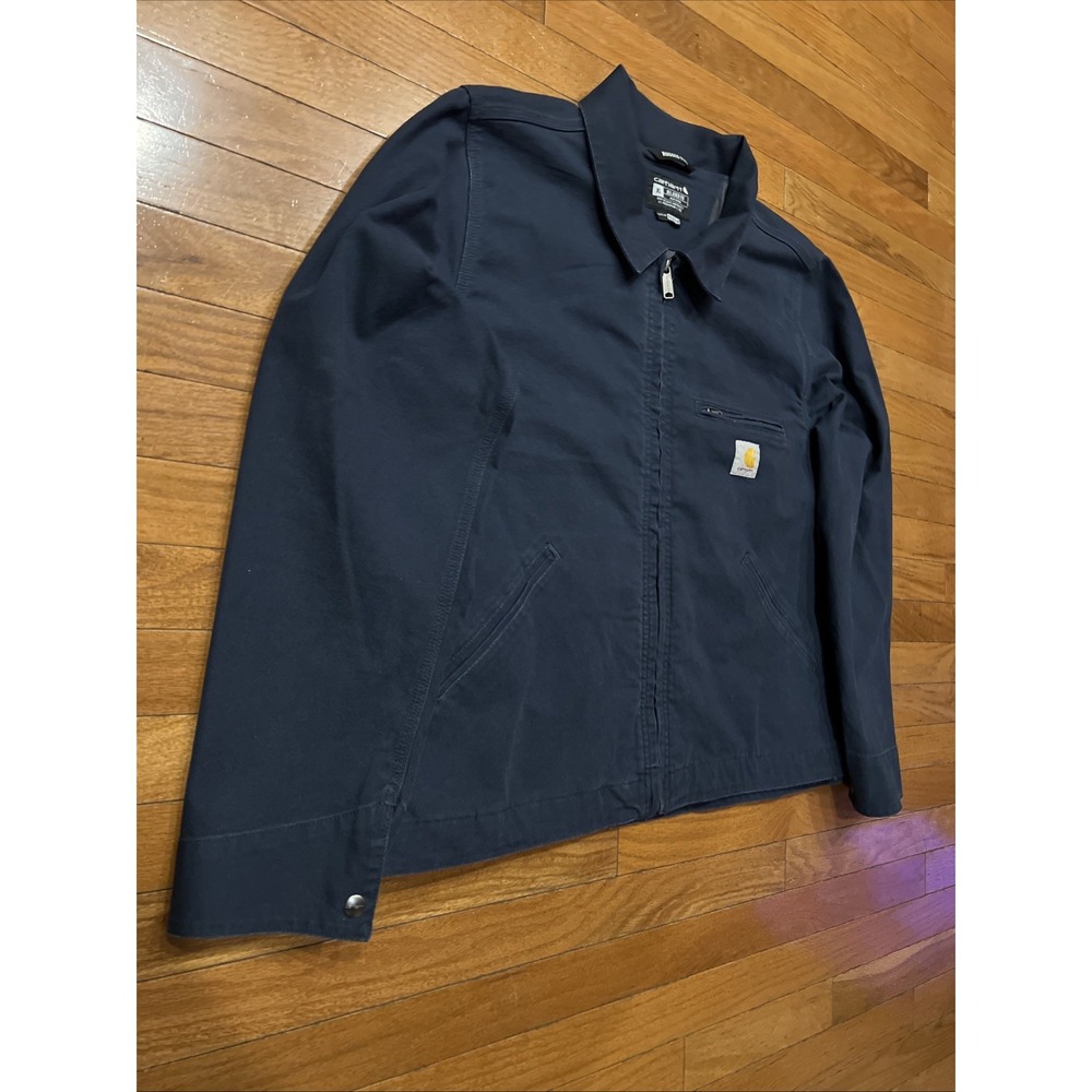 Carhartt Rugged Flex Jacket Mens XL Navy Blue OJ6306-M Relaxed Fit Workwear - Picture 2 of 16